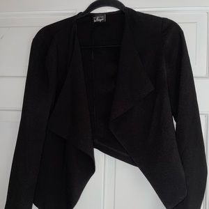 Classic black open blazer size small